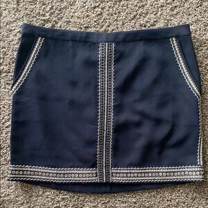 Madewell Black Embellished Mini Pencil Skirt